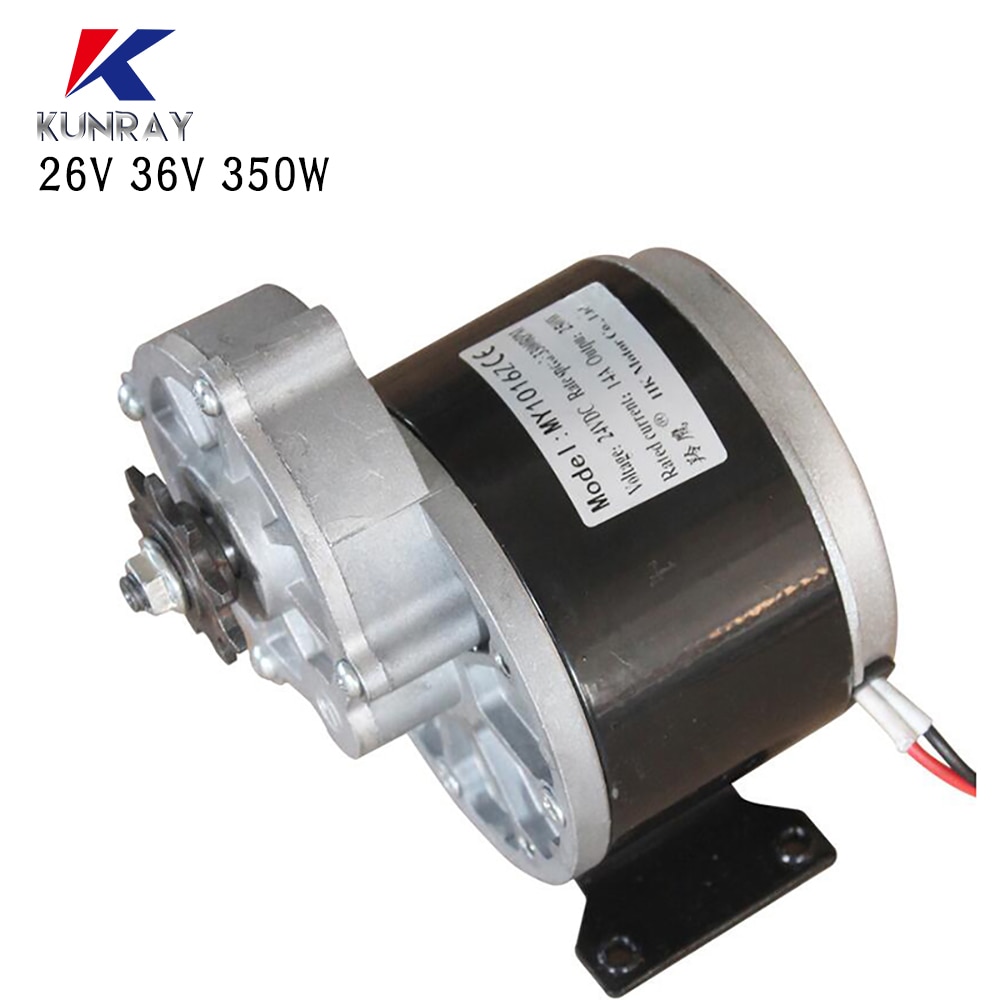 LINGYING MY1016Z 24V 36V 350W Brush DC Gear Motor,Electric Bicycle MTB Bike Ebike Brushed Motor,Electric Chair Wheel Motor