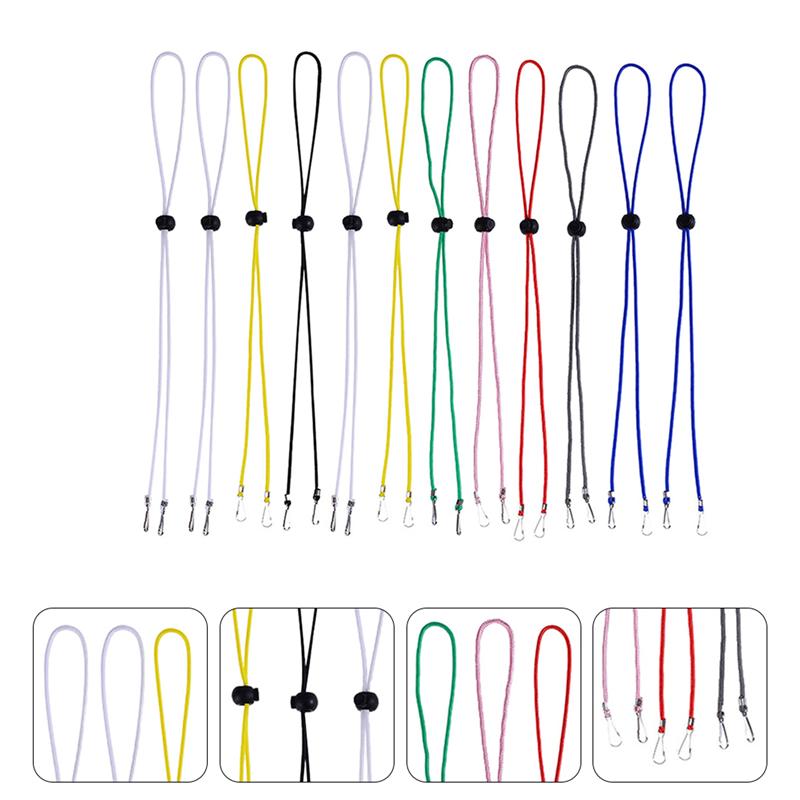 12 Pcs Face Mask Holder Rop Mask Holder Adjustable Length Face Mask Lanyard Convenient Safety Hanger Hanging Hook Rop
