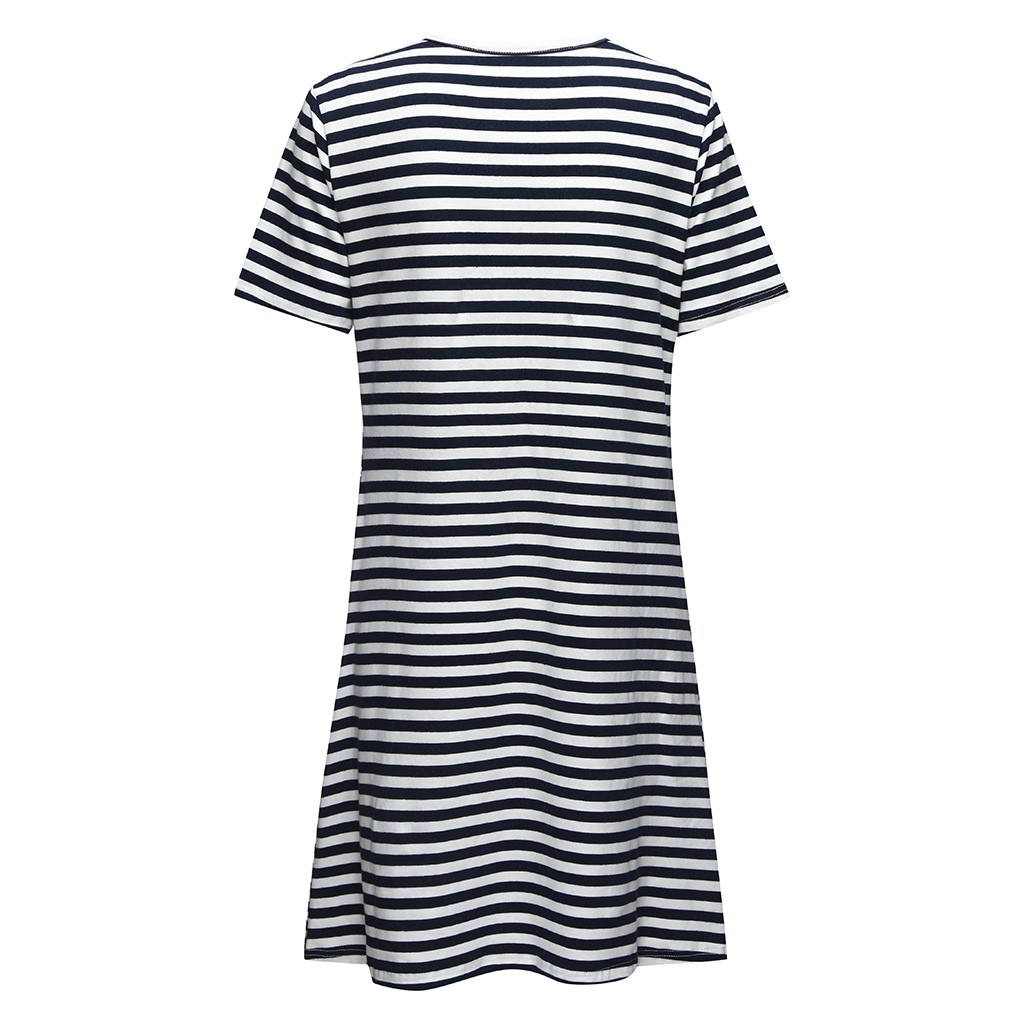 Pijamat mekko naiset äitiys imetys vauvan yöpaita imetys raidallinen yöpuku mekko camicia da notte premaman@ 45