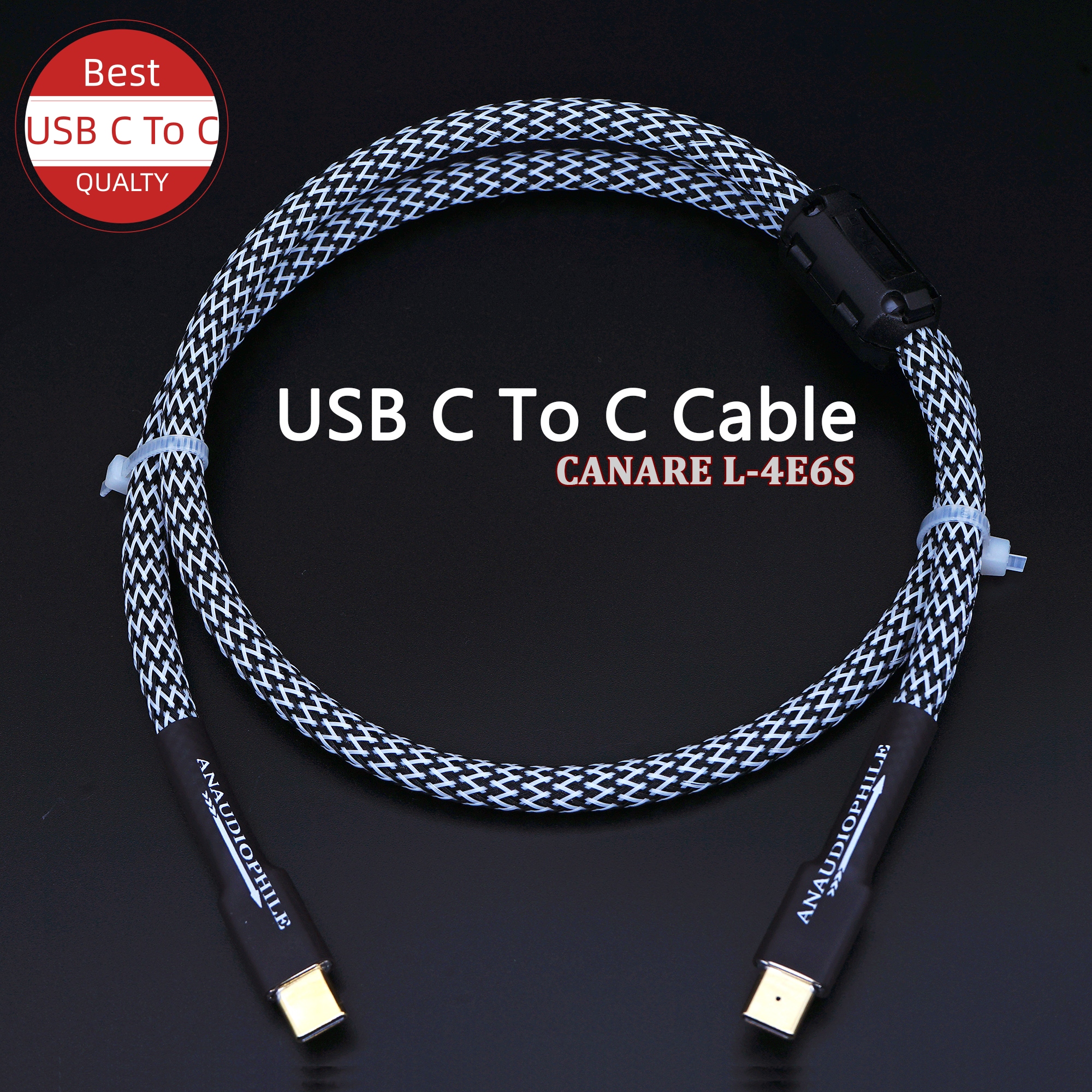 JAPAN CANARE HiFi USB Kabel USB typu A do B / USB A do C / USB C do B / C do C Kabel audio do transmisji danych do PC DAC Mobile: SZARY / 1.5 m