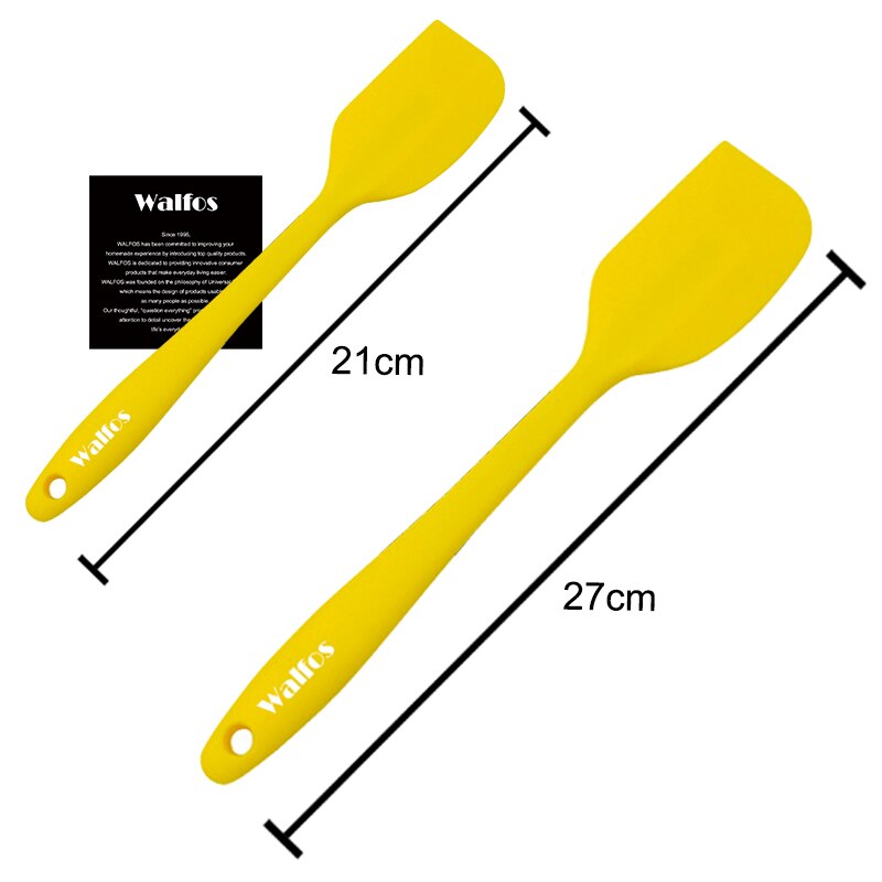 WALFOS 2Stck Silikon Spachtel einstellen Kochen Nicht Stock Butter Cookie Gebäck Schaber Küche Backen Spachtel Freies: 2 Gelb