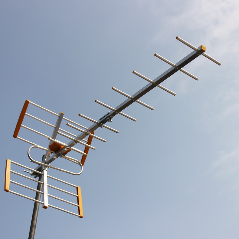 High Gain HDTV Antenna HD Digital Outdoor TV Antenna For DVBT2 HDTV ISDBT High Gain Strong Signal Outdoor High Gain TV Antenna