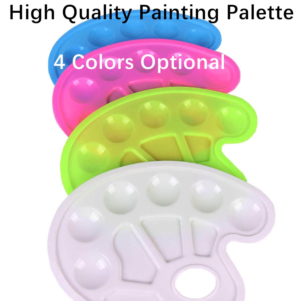 1pc Plastic Palette Art Paint Plastic Drawing Tray Color Palette For Oil Watercolour White Painting Palette Price