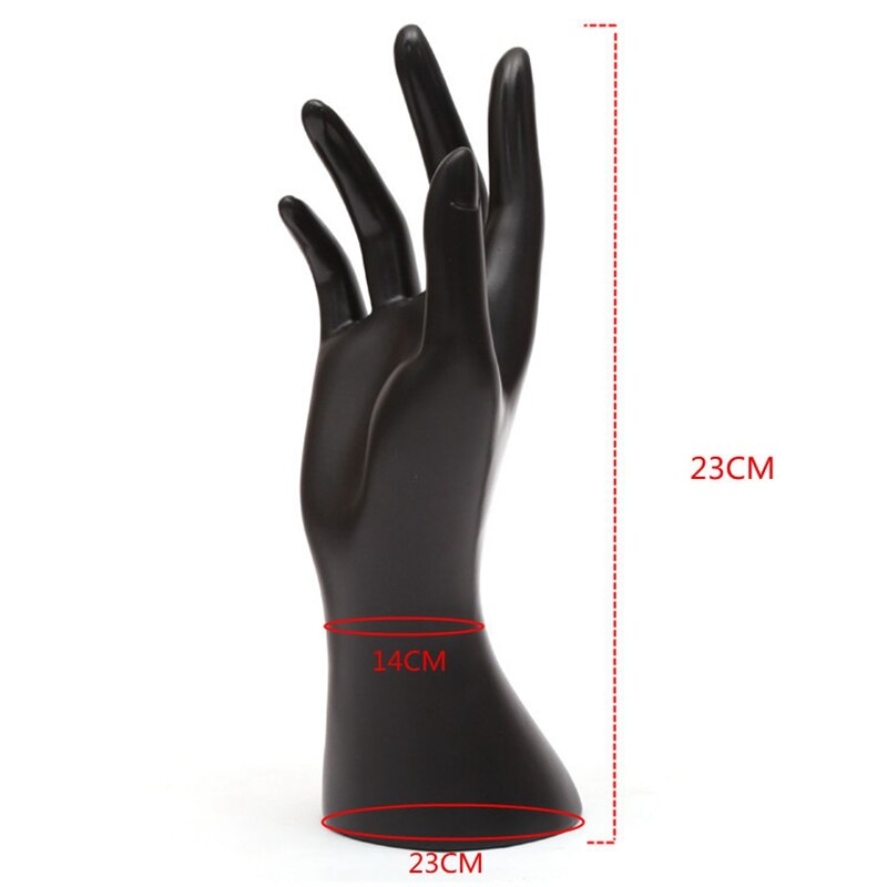 23 cmx 23cm mannequin hånd finger hanske ringe armbånd armbånd smykker vise stativ holder