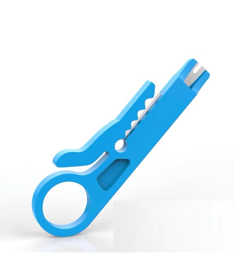 10PCS Hand Tools Simple Playing Card Stripping Cable Stripper Novel Pliers 3 Color Special: blue