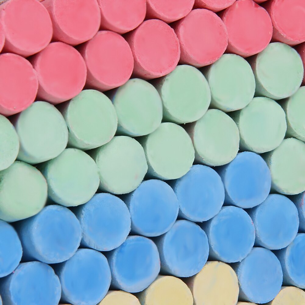 Dust-free chalk 100 Sticks Dustless Drawing Painting Art Colorful Chalk School Office Supplies