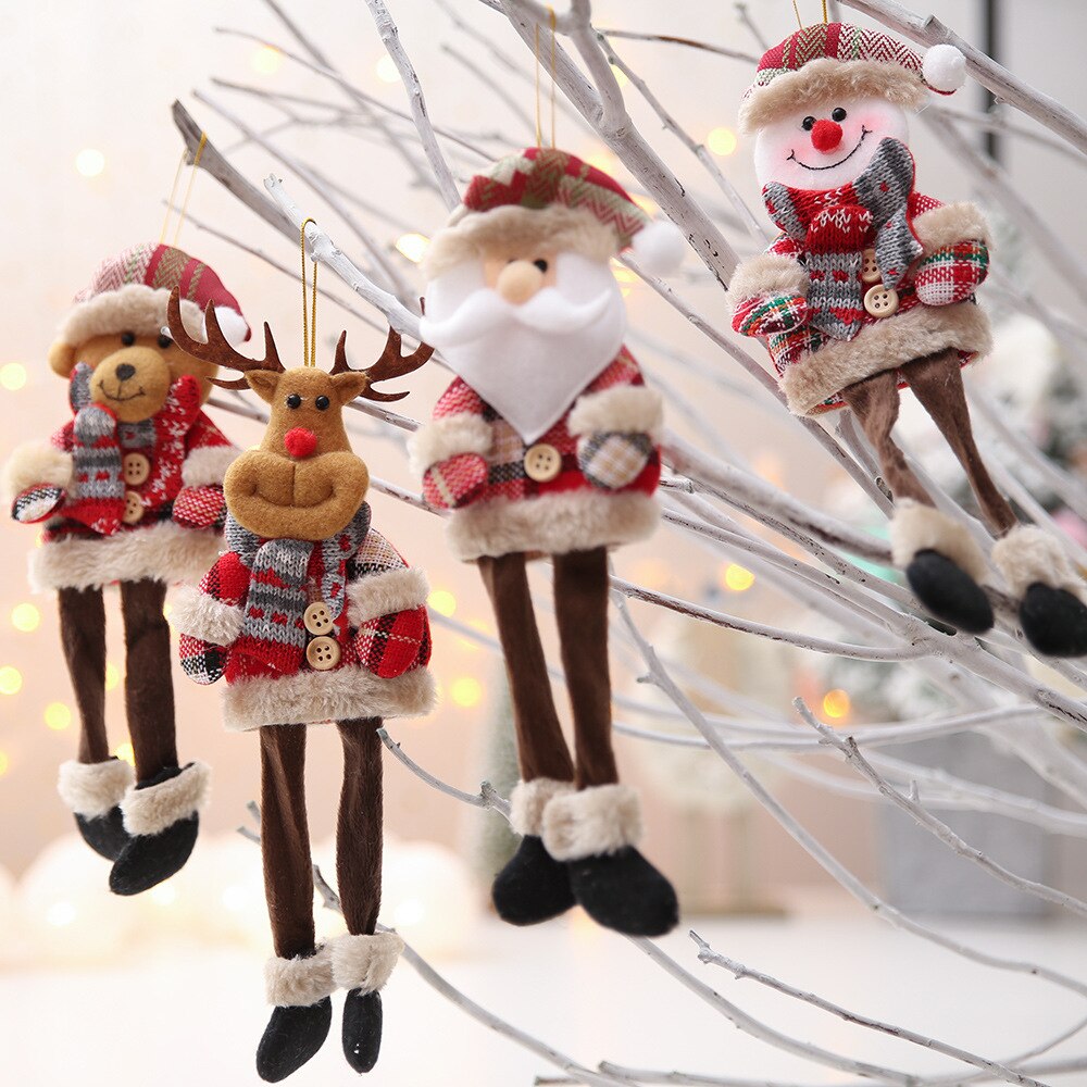 Vrolijk Kerstfeest Kerstman Sneeuwpop Rendier Ornamenten Decor Festival Party Kerstboom Opknoping Decoratie Pandent Decals