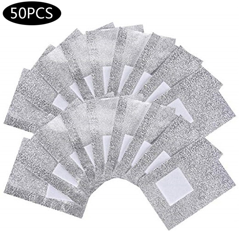 50Pcs/Bag Aluminium Foil Remover Wraps With Acetone Nail Art Soak Off Acrylic Gel Nail Polish Removal