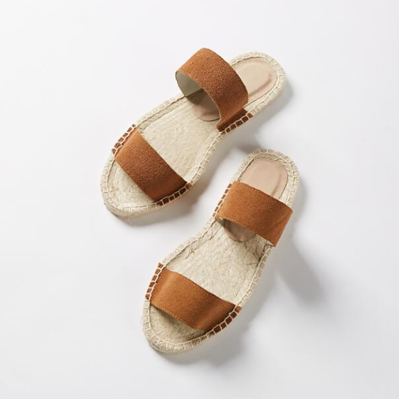 étnica Casual alpargatas planas nuevas mujeres primavera deslizamiento en los pescadores de cáñamo zapato con cuerda