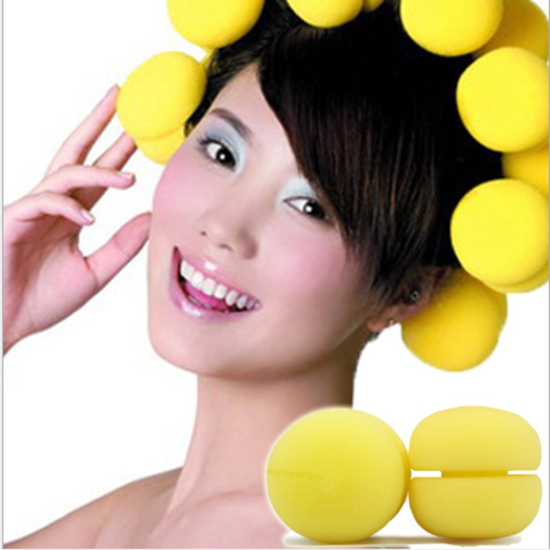 6 unids/set de rulos de bolas para el pelo, rulos, esponja para el cuidado del cabello DIY, pelotas suaves, rulos de esponja de espuma para rizar, herramientas mágicas de peinado