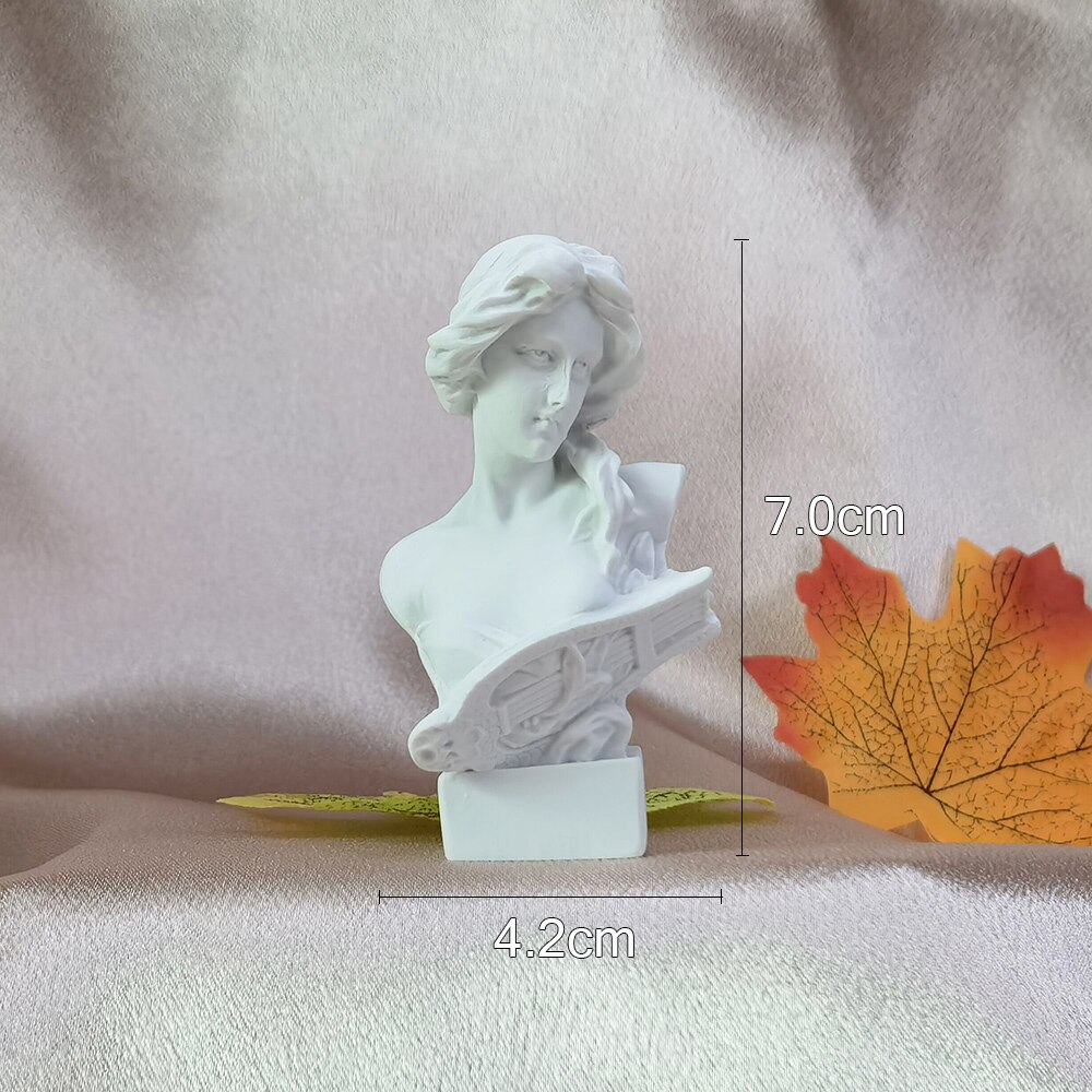 Photography Props Photo Shoot Mini Plaster Head Model Series Mythology Avatar Apollo Roman Columns fit for Jewelry Cosmetics Toy: Sona