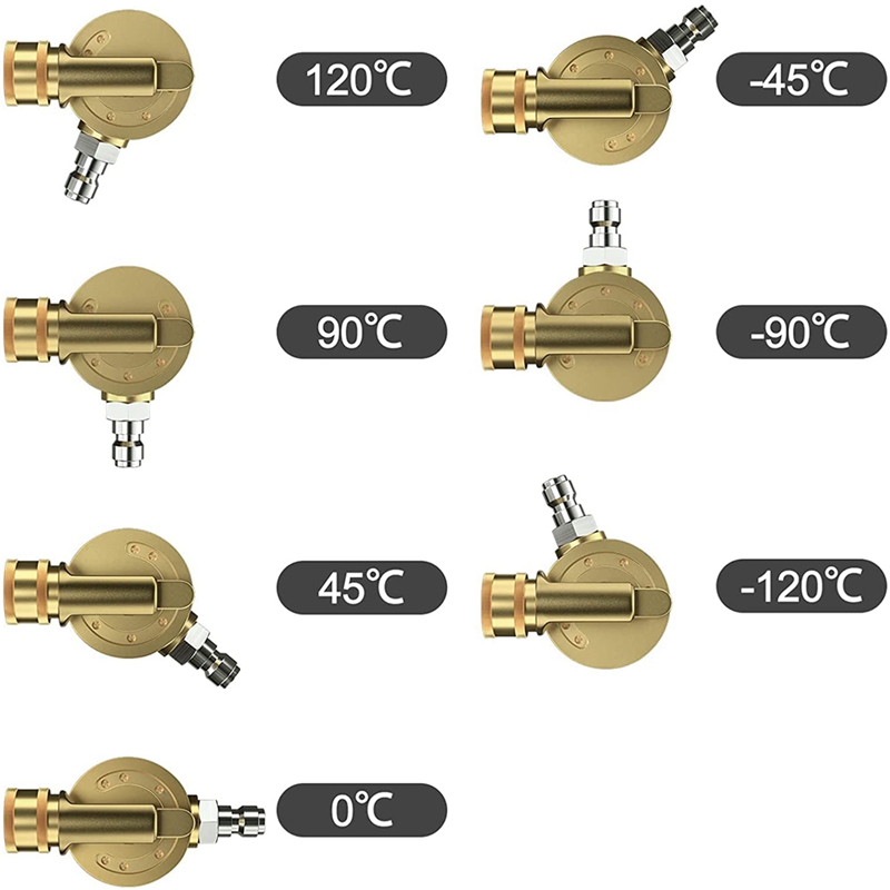 Pressure Washer Pivoting Coupler,9Pcs Pressure Washer Tips Set With A Connecting Pivoting Coupler, Nozzle,Holder,1/4Plug