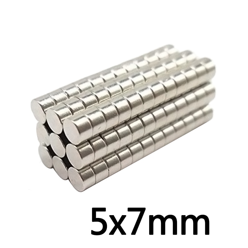 20/50/100Pcs Neodymium 5X7Mm Magneet Super Sterke Magneet 5Mm X 6Mm krachtige Magneten 5X7Mm Permanente Kleine Ronde Magneet 5*7 Mm