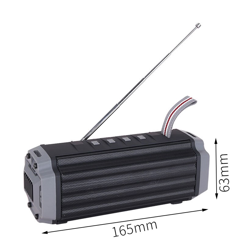 Slc -142 bluetooth-lautsprecher mit antenne, fm-radiokarte, tragbarer audiolautsprecher, kabelloser mini-säulenlautsprecher