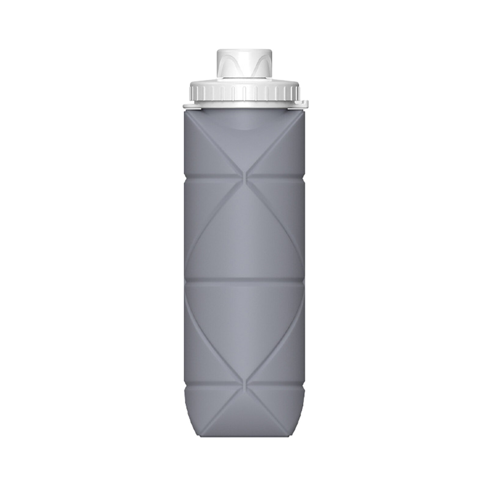 600Ml Mini Draagbare Opvouwbare Siliconen Water Fles Voor Zakenreizen Outdoor Sport Grote Capaciteit Telescopische Cup: Gray