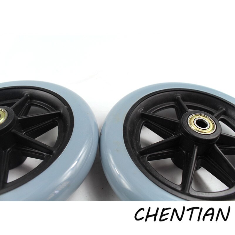 2 st 150mm(6 ")  / 200mm (8 '') grå gummi små icke märkande rullstolshjul tillbehör pp gummistol hjul hjul