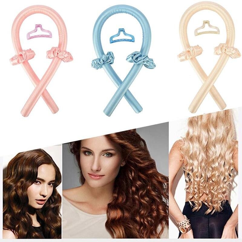 Heatless Curling Rod Headband Lazy Curling Ribbon Make Hair Curly hair rollers curlers flexi rods wave formers