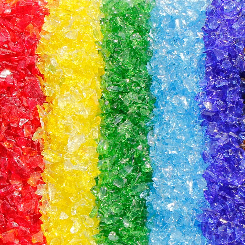 250g Colorful Glass Sand Mosaic Tile DIY Mosaic Craft Materials Handmade Mosaic Making Glass Tile Fillers of Fish Tank