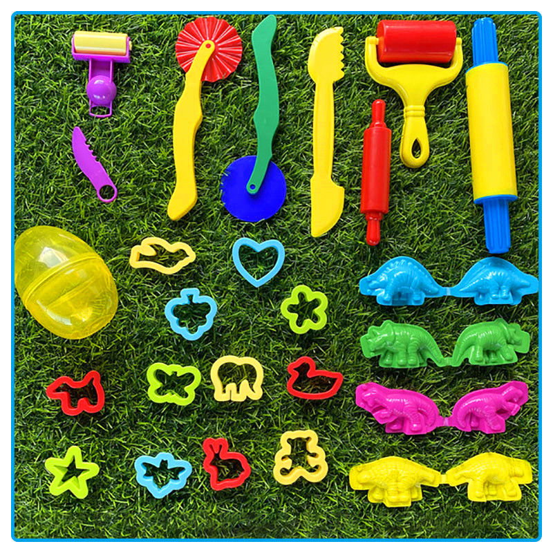 DIY Slimes Play Dough Tools Accessories Plasticine Dinosaur Animal Model Clay Kits Soft Clay Cut Sets Toys for Children: Kids Toys K