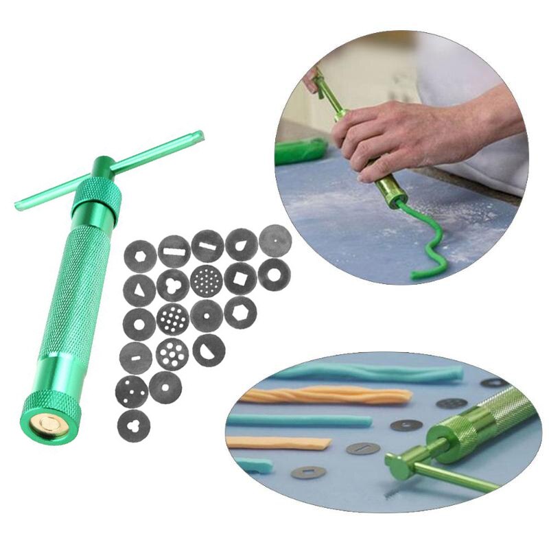 20 Discs Aardewerk Klei Klei Extruder Craft Cake Sculptuur Sugarcraft Beeldhouwen Modeling Tool