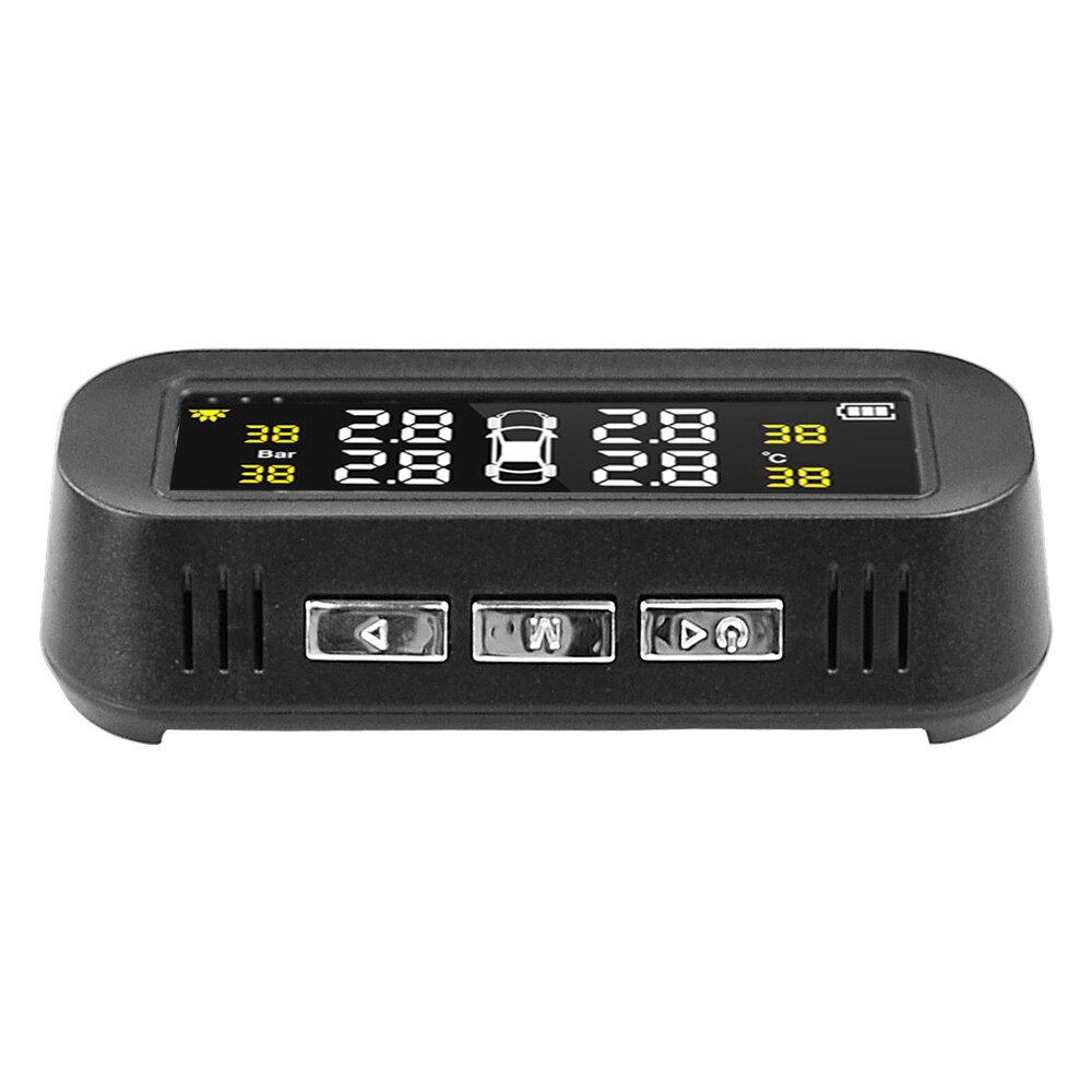Car TPMS Tyre Pressure Monitoring System Solar Power Digital LCD Display Auto Security Alarm Systems Tyre Pressure