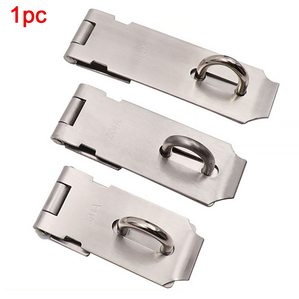 Hasp Staple Padlock Clasp Anti Theft Easy Install Shed Latch Gate Door Lock Stainless Steel Cabinet