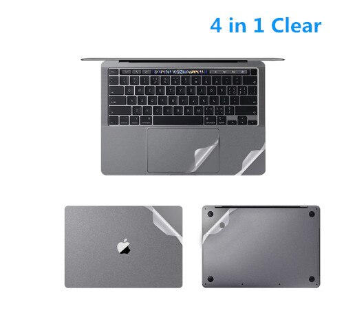 Full Body Sticker Decal Case for MacBook Pro 16-inch M1 Max A2485 14" A2442 Upper Touchpad + Palm Rest Skin Cover Protective: Pro 14 A2442 / 4 in 1 Clear