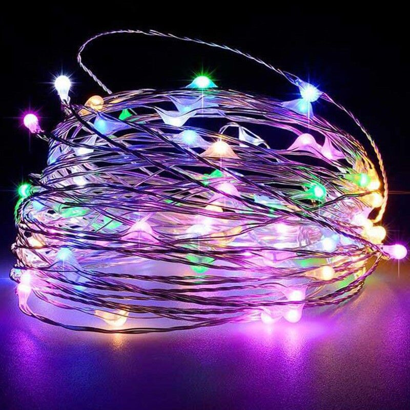 Usb Led String Licht Afstandsbediening 20M 200LED Fairy String Licht Koperdraad Voor Bruiloft Kerstvakantie Decor Lamp: 7 color RBG / 10M 100LEDs