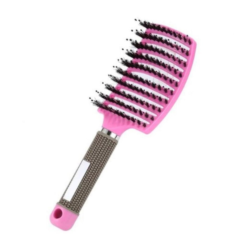 Dawan costillas peine gran curva peineta con motivo de luna creciente curva peine para peinado Fluffy artefacto para salón de belleza: pink