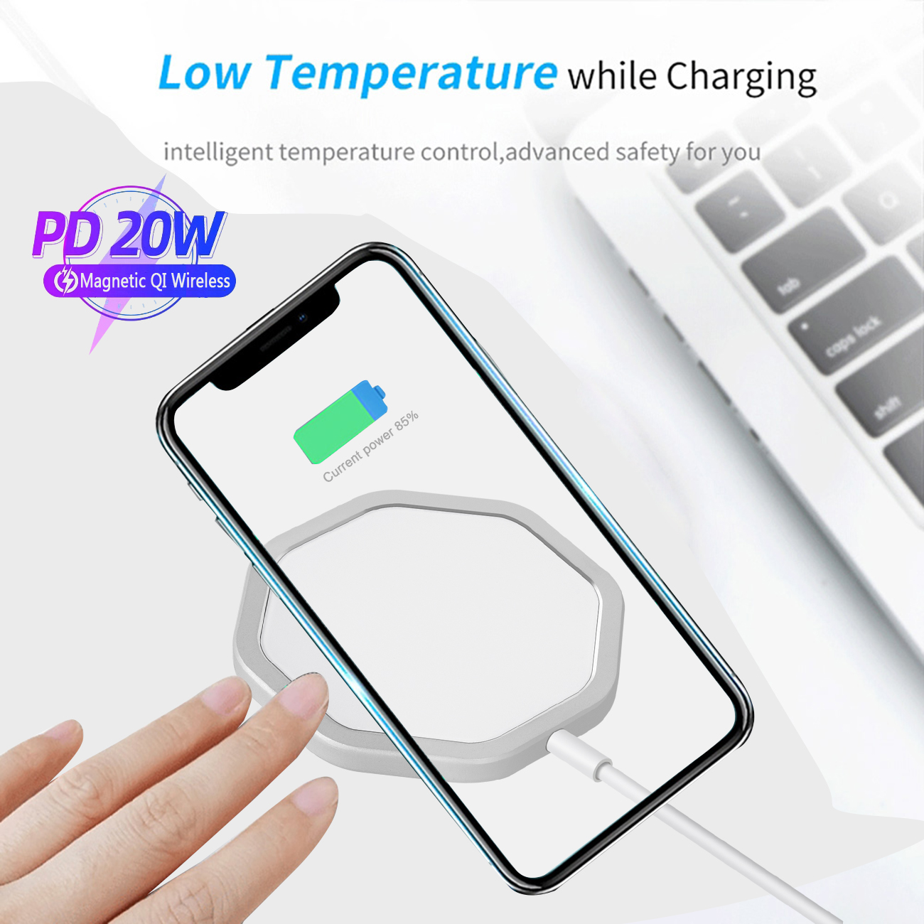 Bezprzewodowa ładowarka magnetyczna 20w do iphone&#39;a 12 seria magnetyczna ładowarka indukcyjna do iPhone 13 Pro Max bezprzewodowa ładowarka