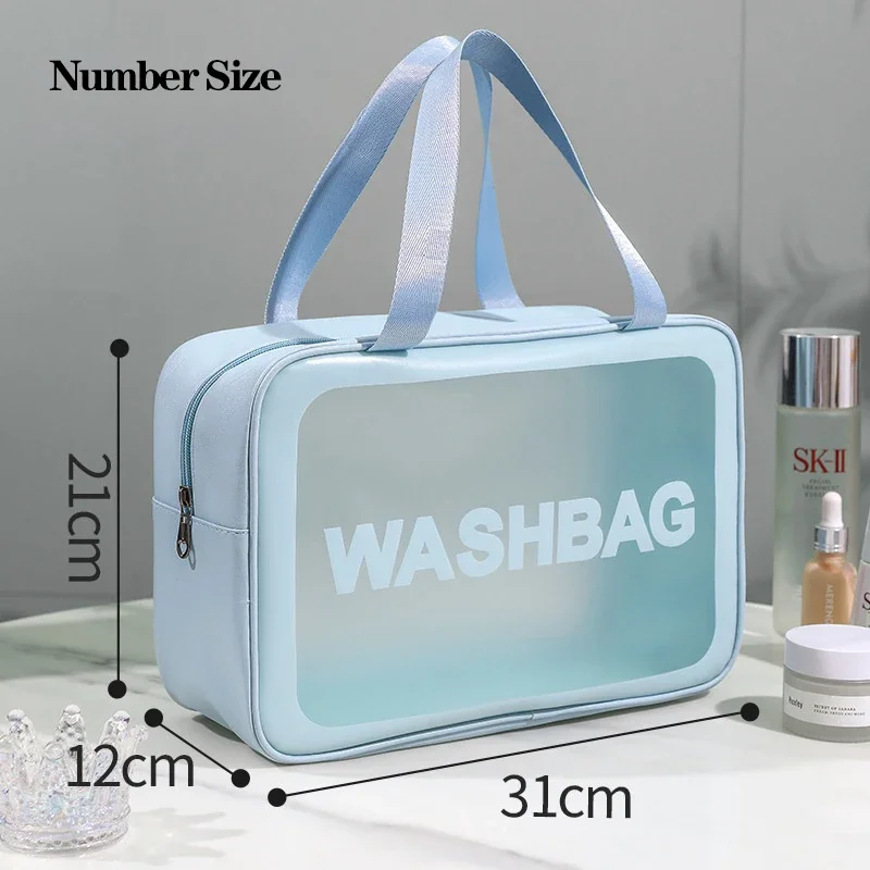 Waterdichte Draagbare Reis Waszak Vrouwelijke Transparante Make-Up Opbergtas Grote Capaciteit Cosmetische Organizer Beauty Vrouwen Case: YELLOW