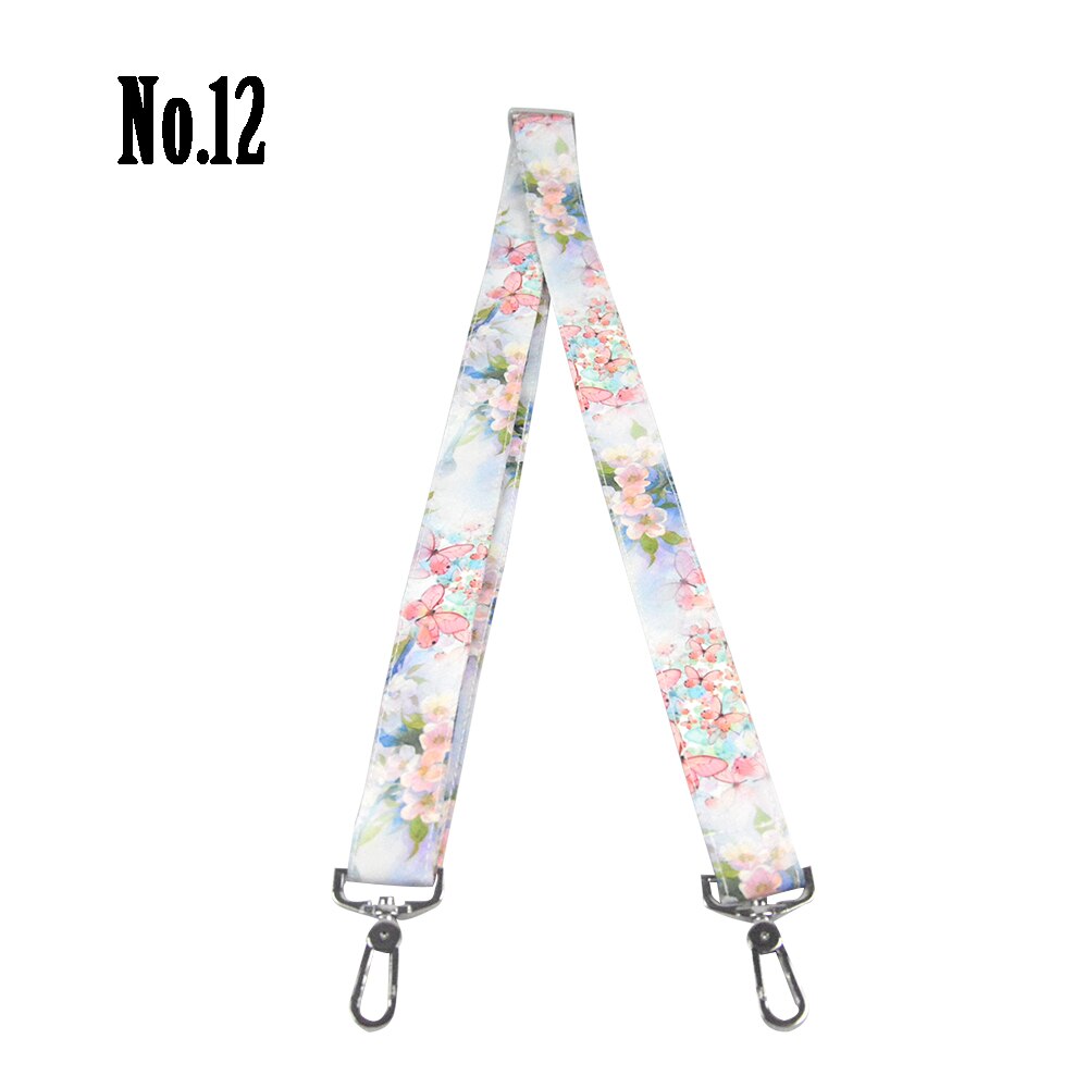 Tanqu 1 stycke mjukt blommigt handtag med justerbart längd med spänne för klassiska mini obag handtag för o väska för handväska damväskor: No 12