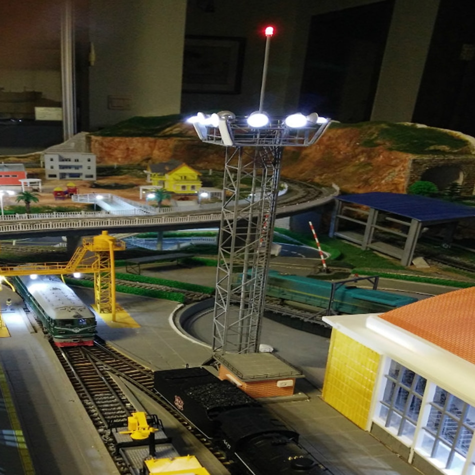 Station Spotlights Ho Scale 1:87 Indoor Lights Model Train Railway Layout Leds Architectural Lamps For Model Train Scenery