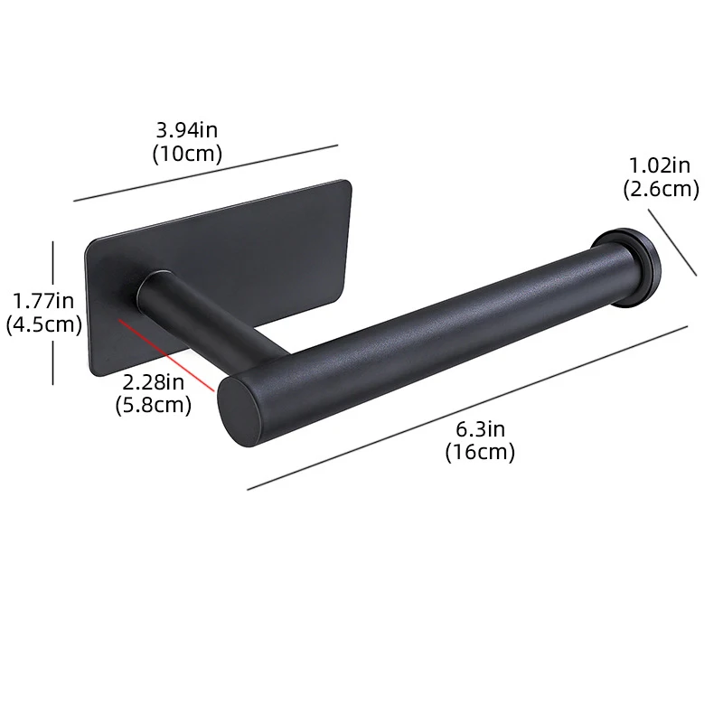 Selvklebende toalettrullholder til papirhåndkle, organizer, hullfri veggmontering, oppbevaring til kjøkken og bad, uten boring, papirdispenser: Marineblå