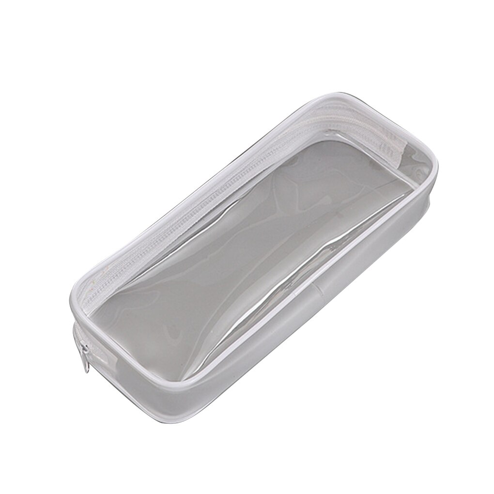 Transparent PVC Pencil Case Clear Stationery Bags Small Storage Bag Makeup Pouch School Supplies Storage Student Pen Bag: NO.1