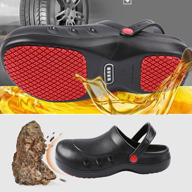 Lizeruee Antislip Keuken Werkschoenen Olie-Proof Water-Proof Voor De Chef Master Cook hotel Restaurant Slippers Schoenen