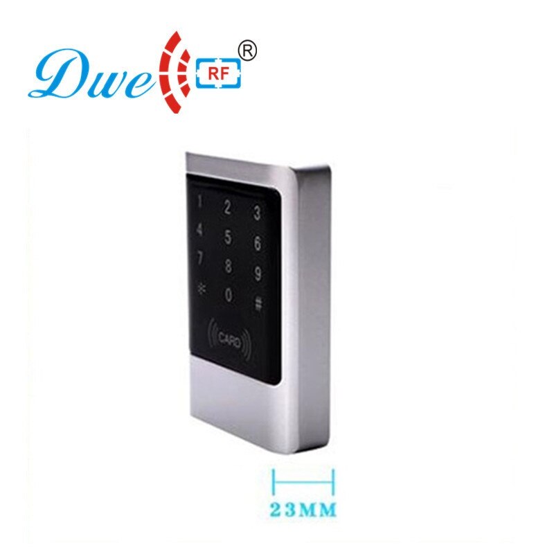 Dwe cc rf-kaartlezer, toegangscontrole, metaal, 13.56 mhz rf id-touchtoetsenbord, wiegand 26 rfid-lezer, 125 khz