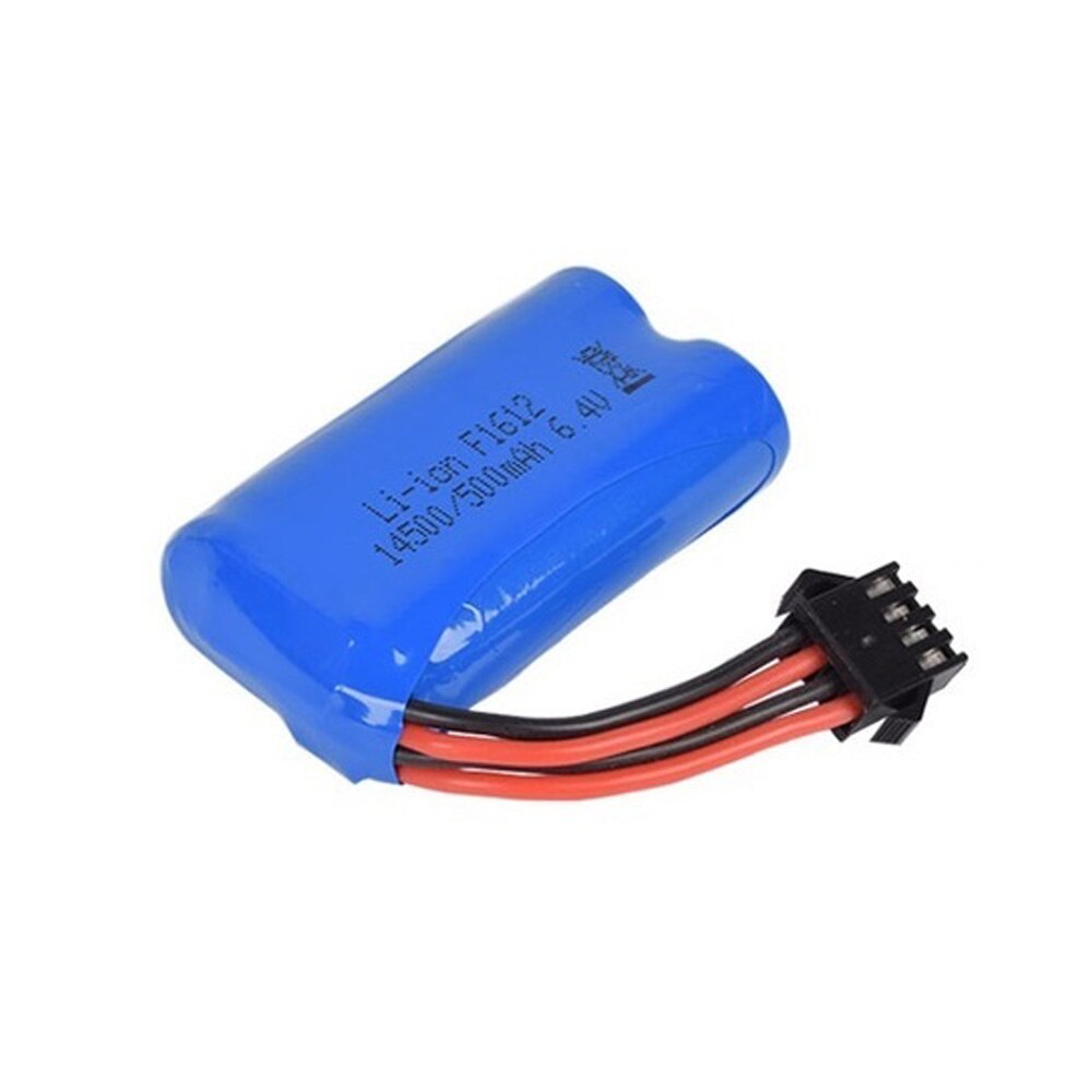 14500 500mah 6.4 v li-ion bateria com carregador usb para wltoys 18401/18402 rc veículo fora de estrada 6.4 v para rc brinquedos carros turcks barco