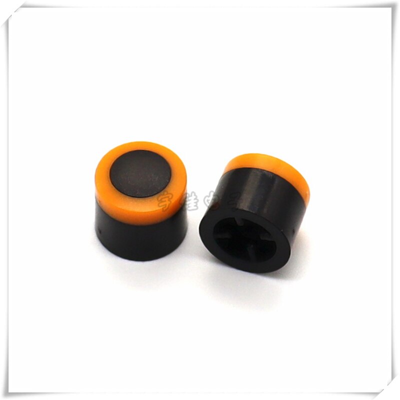 Tapa de llave de plástico de dos colores de 10 × 9MM, 5 piezas, adecuada para tapa de interruptor de autobloqueo de cabeza redonda/tapa de llave de alimentación de Cabeza Cuadrada: Black and orange