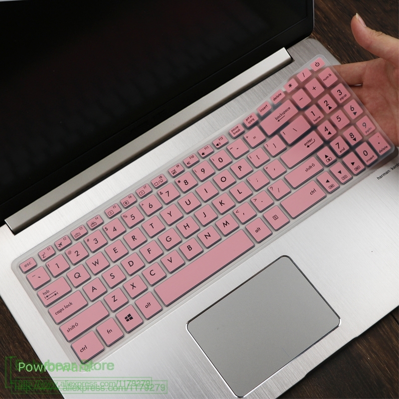 Laptop klawiatura notebooka pokrywa pokrowiec ochronny ze skóry dla Asus NX580 NX580VD NX580VD7700 NX580v N580VD/M580 X570ZD yx570ud YX570 2018: pink