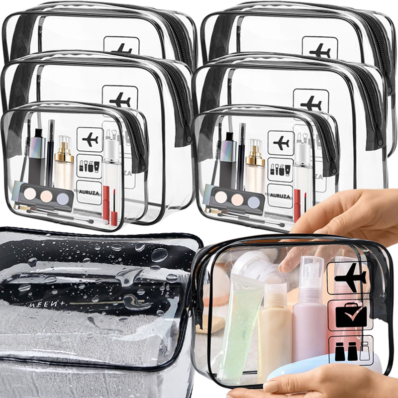 1/3 pièces Transparent fermeture éclair maquillage sac organisateur boîte hommes femmes voyage clair sac cosmétique étanche toilette lavage maquillage sacs