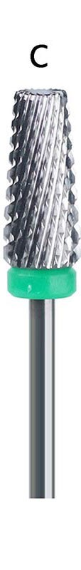 1PC taladro de uñas de carburo de 100% multifunción 5 en 1, edición Slim & Cross, broca de taladro para uñas para máquina pulidora de uñas eléctrica: C