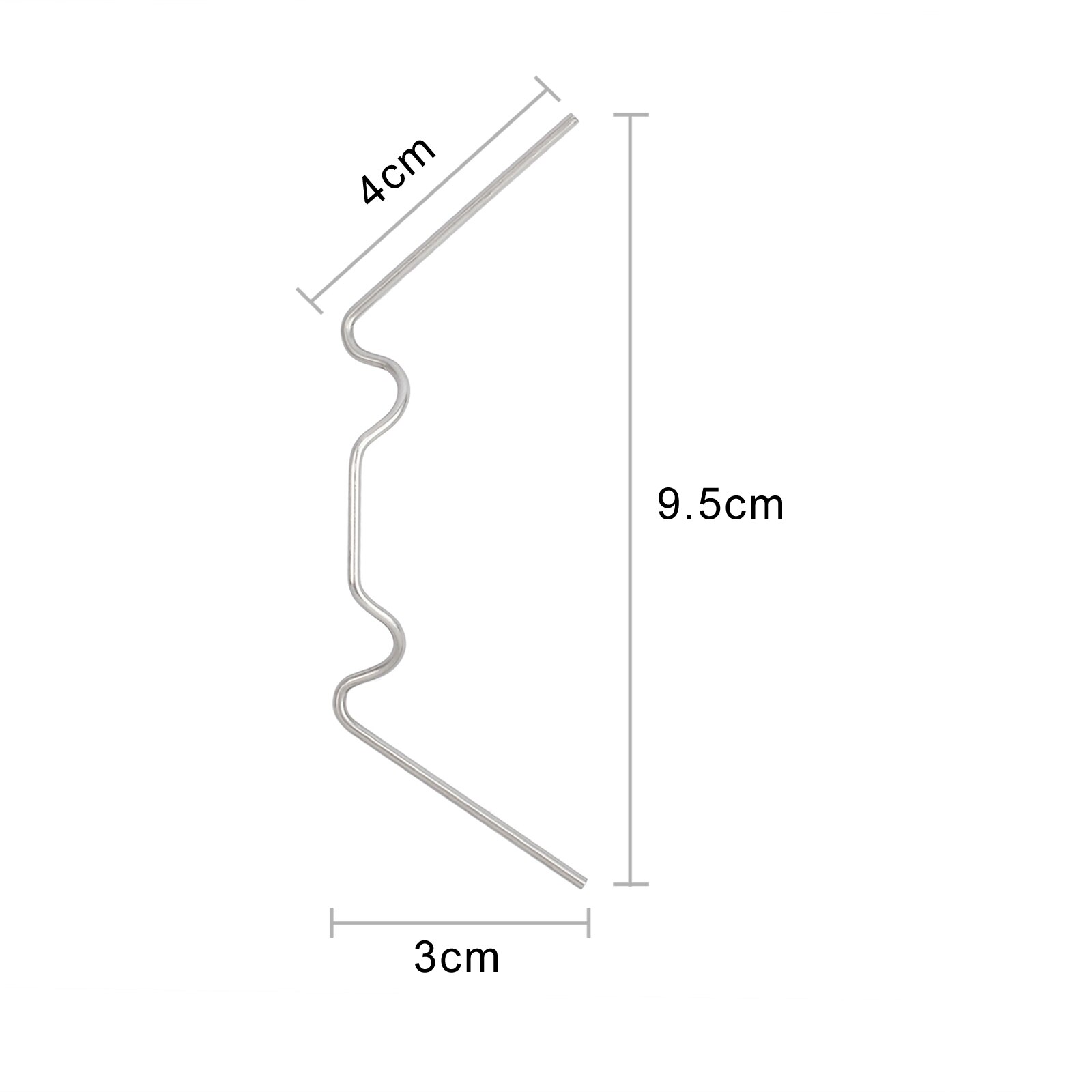 TANiCE 50Pcs Mounting Brackets 95MM Retaining Clips For Greenhouse Clamps Accessories Fixing Clips Clamp Clips Galvanized Wire