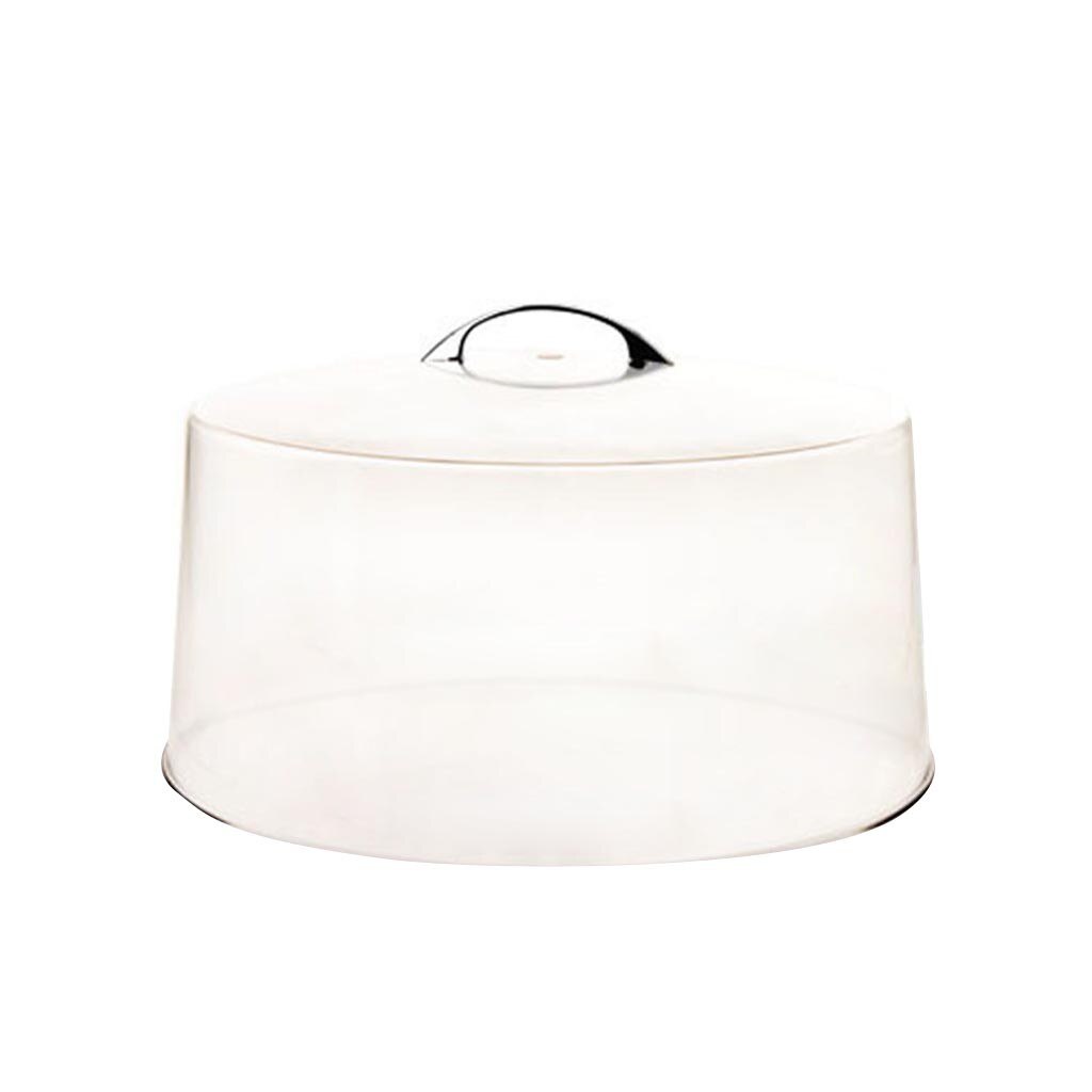 Transparent Plastic Cake Dome 30cm Acrylic Food Cover Snack Display Cover Food Cube Top Metal Handle Cake Covers #N: Default Title