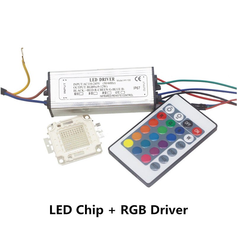 RGB LED Chip COB Lamp Bead With RGB Lighting Transformer Drive Power Supply High Power Luminance Safety 10W 20W 30W 50W 100W