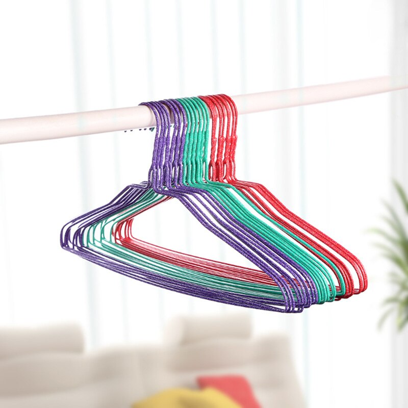 Portable Coat Hangers Strong Plastic Clothes Hangers for Tops/Skirts/Dresses /trousers Non-Slip Hanger Hook