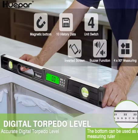 Huepar Digital Display Level Bar With Magnet Incli... – Grandado