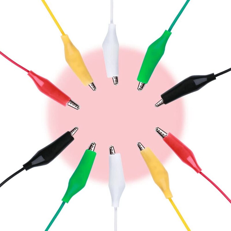 30 Colorful Alligator Clip Test Lines Power Test Line Length 50cm