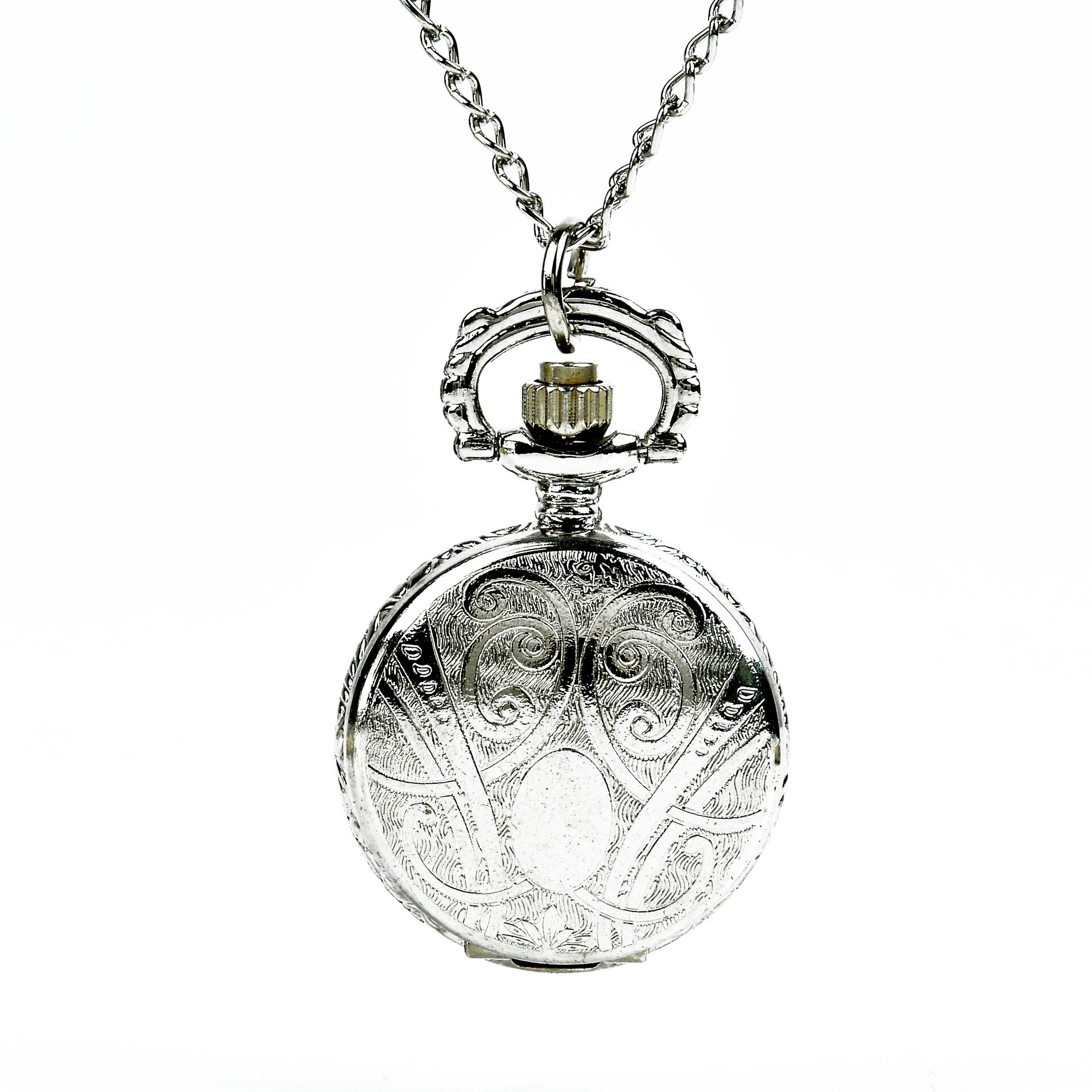 Wild simple small silver apple pocket watch: Default Title