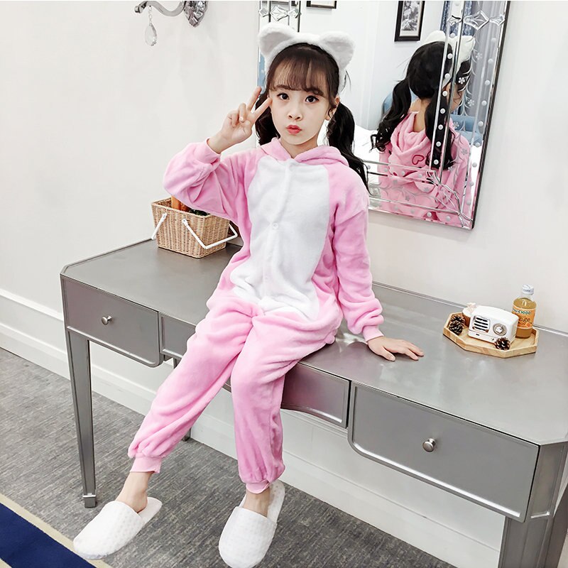 Mono de cerdo de franela para niñas, manta de bebé con capucha de punto cálido para niños, manta de lana cálida, mono de pijama de invierno para bebés